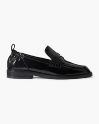 3.1 phillip lim Alexa cracked-leather penny loafers - Black Black