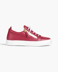 Giuseppe Zanotti Gail zip-detailed leather sneakers - Red Red