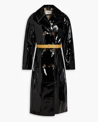 Tory Burch Double-breasted patent-leather coat - Black Black