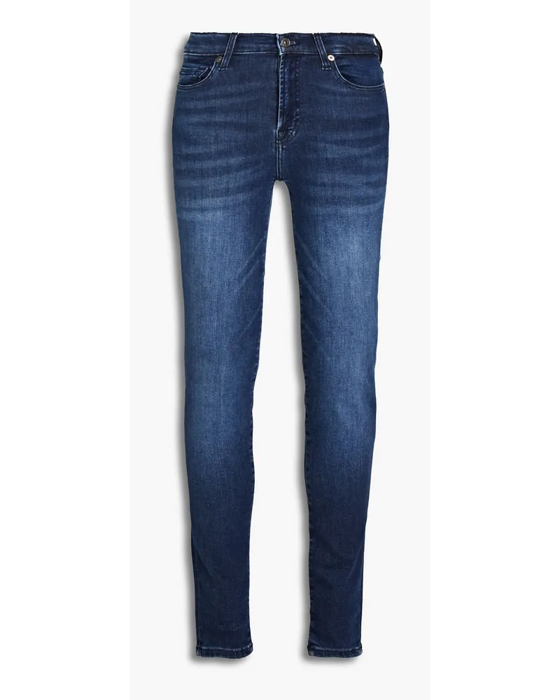 Faded mid-rise skinny jeans - Blue