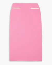 Rowen Rose Wool-crepe midi skirt - Pink Pink