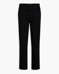 Paige Cindy cropped high-rise straight-leg jeans - Black Black