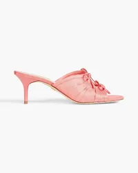 Sam Edelman Pia bow-detailed satin mules - Pink Pink