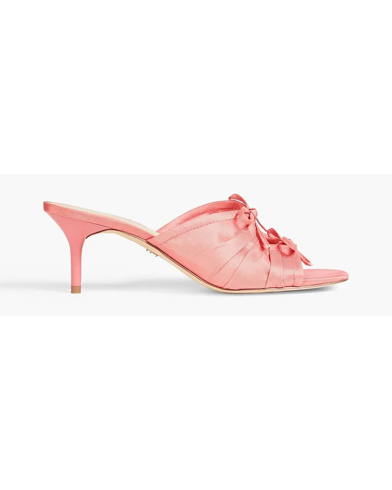 Sam Edelman Pia bow-detailed satin mules - Pink Pink