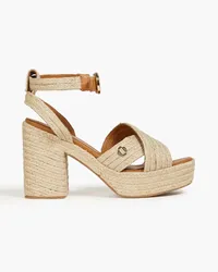 Maje Jute espadrille platform sandals - Neutral Neutral