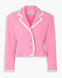 Rowen Rose Two-tone wool-crepe blazer - Pink Pink