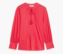 Dracha gathered cotton blouse - Orange