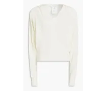Wool and cashmere-blend sweater - White