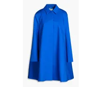 Cotton-blend twill coat - Blue