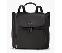 Pebbled-leather backpack - Black