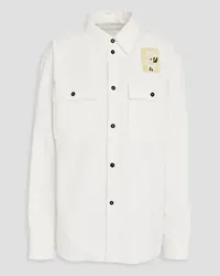 Jil Sander Appliquéd cotton-corduroy shirt - White White