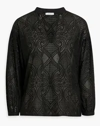 Iris & Ink Francesca guipure lace blouse - Black Black