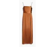 Moreau silk midi slip dress - Brown