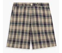 Checked cotton shorts - Neutral