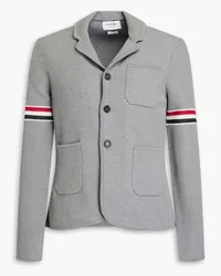 Thom Browne Striped cotton-blend tweed blazer - Gray Gray