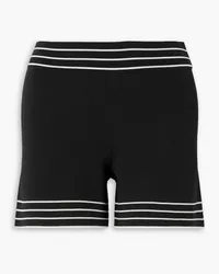 ODYSSEE Leon striped knitted shorts - Black Black