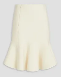 Jil Sander Fluted wool and cashmere-blend mini skirt - White White