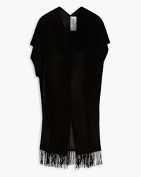 Valentino Garavani Fringed suede vest - Black Black