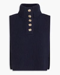 Sandro Ribbed wool dickey - Blue Blue