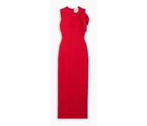 Lady knotted stretch-jersey maxi dress - Red