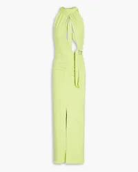 ROTATE Birger Christensen Merle cutout stretch- jersey midi dress - Green Green