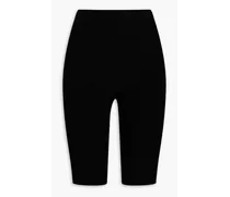 Ribbed-knit shorts - Black