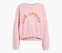Magique Montana printed cotton-fleece sweatshirt - Pink