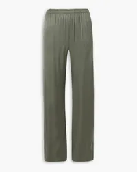 Vince Satin-twill straight-leg pants - Green Green