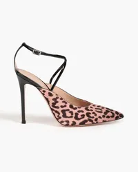 Gianvito Rossi Astley leopard-print calf hair pumps - Pink Pink