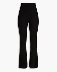 ba&sh Gimmo ribbed-knit straight-leg pants - Black Black