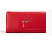 Pebbled-leather wallet - Red