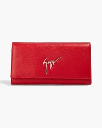 Giuseppe Zanotti Pebbled-leather wallet - Red Red