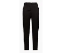 Satin tapered pants - Black