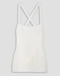 KHAITE Axell ribbed cloqué tank - White White