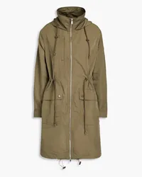 Claudie Pierlot Twill hooded parka - Green Green