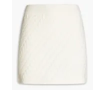 Alsen cable-knit cashmere mini skirt - White