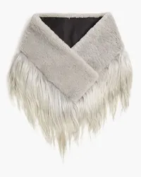 Rick Owens Shearling and goat hair scarf - Gray - OneSize Gray