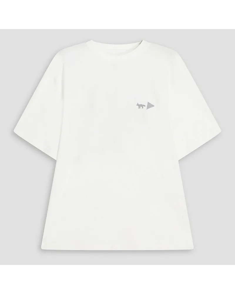 Kitsuné Printed jersey T-shirt - White White