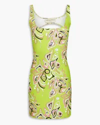 Emilio Pucci Printed jersey mini dress - Green Green