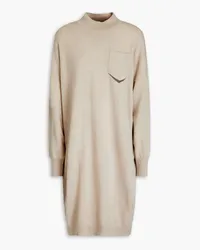 Brunello Cucinelli Bead-embellished cashmere dress - Neutral Neutral