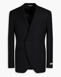 Canali Double-breasted wool blazer - Black Black