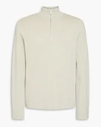 Sandro Mélange wool half-zip sweater - Gray Gray