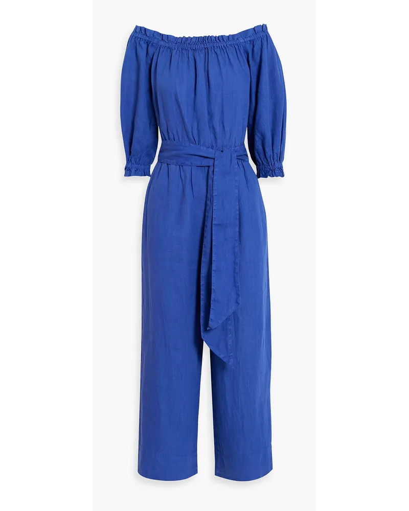 Joie Josepha cropped linen wide-leg jumpsuit - Blue Blue