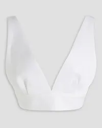 Sandro Pleated crepe bra top - White White