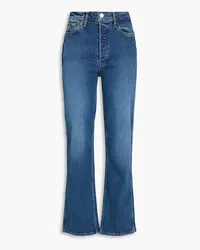 RE/DONE 90s faded high-rise straight-leg jeans - Blue Blue