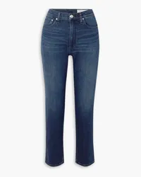 Rag & Bone Wren cropped high-rise slim-leg jeans - Blue Blue