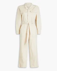 Alex Mill Mel slub cotton and linen-blend twill jumpsuit - White White