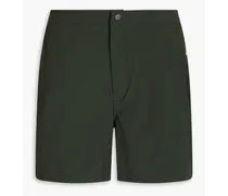 Calder mid-length striped swim shorts - Green