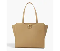 Carmine pebbled-leather tote - Brown