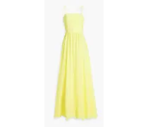 Alice Olivia - Juniper broderie anglaise georgette maxi dress - Yellow